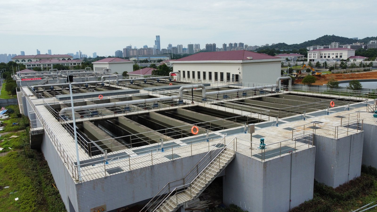 Deep-bed denitrification filters at Changsha Yuelu WWTP
